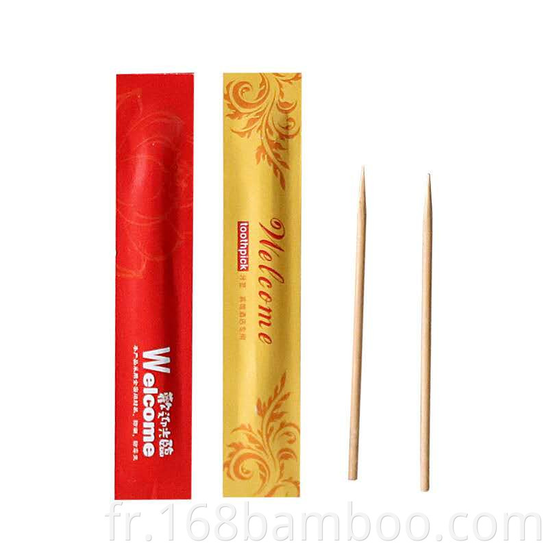 Paper packed bamboo toothpick